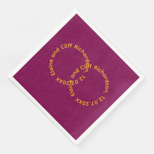Wedding Names in Circles Napkin