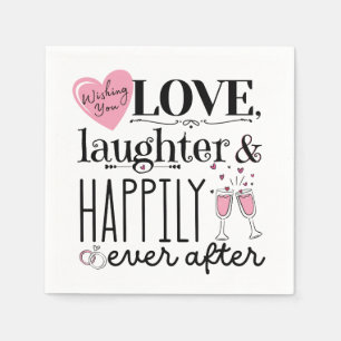 Wedding Napkin Pink and Black