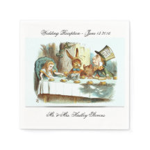 WEDDING NAPKINS -ALICE IN WONDERLANDS TEA PARTY-