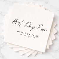 Wedding Napkins | Best Day Ever Napkin Set