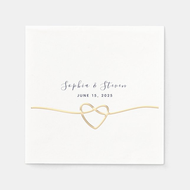 Wedding Napkins with Heart (Front)
