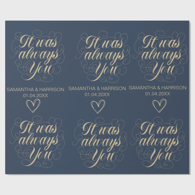 Wedding Nautical Favour Classic It Was Always You Wrapping Paper (Flat)