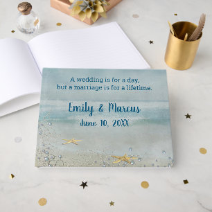 Wedding Nautical Net, Bubbles and Starfish Guest Book