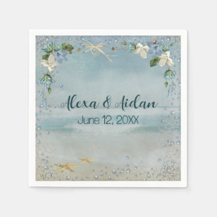 Wedding Nautical Net with Bubbles Napkin