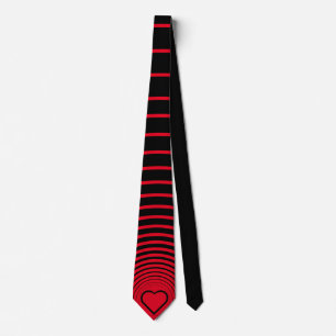 Wedding Neck Tie Red Heart  Love - Your Colours