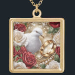 Wedding  Necklace gold finish<br><div class="desc">Large Keep your favourite image, design, or words of inspiration close your heart with this beautiful, custom made, gold finish necklace. Choose from a number of options like size, style, and colour for the perfect accessory or a heartfelt present. The necklace arrives in a special black felt bag that is...</div>