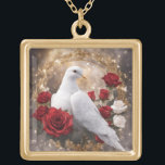 Wedding Necklace gold finish<br><div class="desc">Large Keep your favourite image, design, or words of inspiration close your heart with this beautiful, custom made, gold finish necklace. Choose from a number of options like size, style, and colour for the perfect accessory or a heartfelt present. The necklace arrives in a special black felt bag that is...</div>