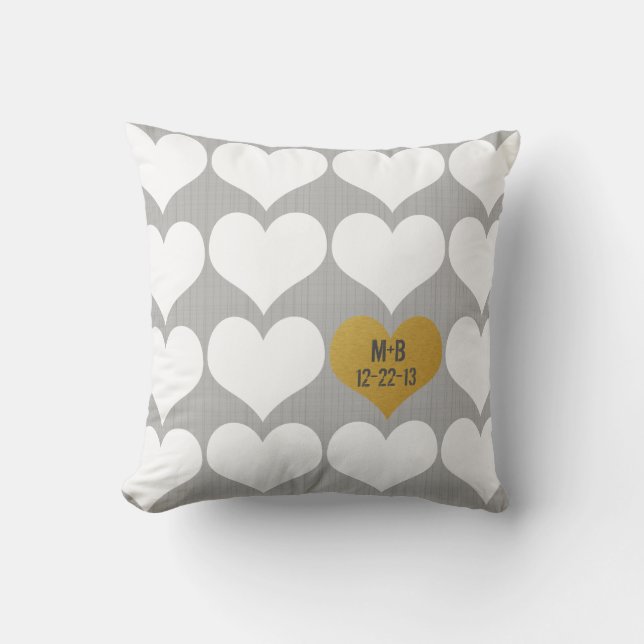 Wedding New Couple Anniversary Gift Pillow (Front)