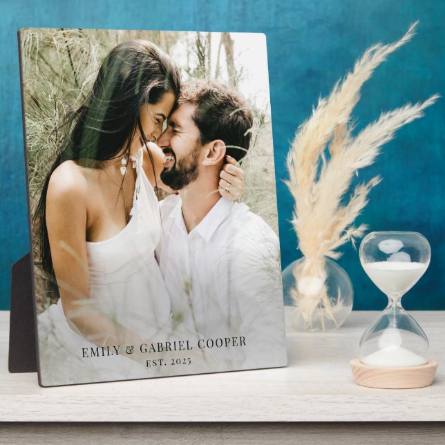 Wedding Newlywed Couple Photo Acrylic  Plaque (Side)