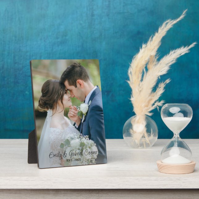 Wedding Newlywed Photo Acrylic  Plaque (Side)
