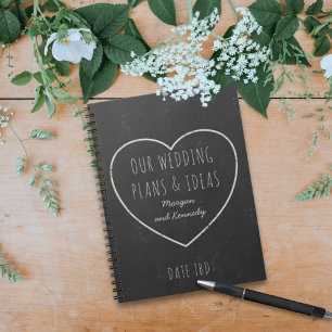 Wedding Notebook Faux Chalkboard Plans and Ideas