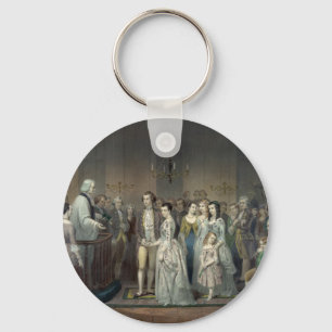 Wedding of George Washington keychain