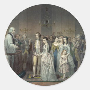 Wedding of George Washington stickers