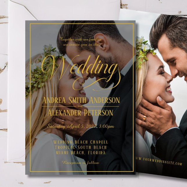 Wedding of Photos Double-Sided Invitation (Creator Uploaded)