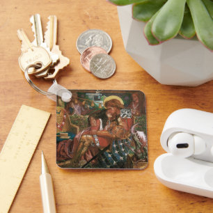 Wedding of St George, Princess Sabra by Rossetti Key Ring