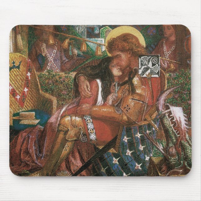 Wedding of St George, Princess Sabra by Rossetti Mouse Pad (Front)