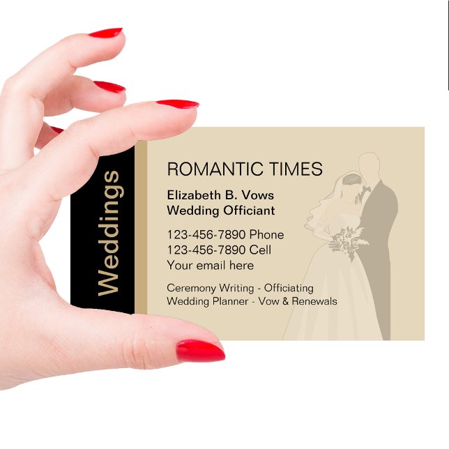 Wedding Officiant Bride And Groom Business Card (Creator Uploaded)