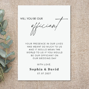 Wedding Officiant Proposal Will You Marry Us Card