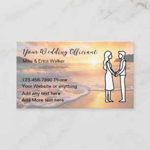 Wedding Officiant Scenic Tropical Business Card