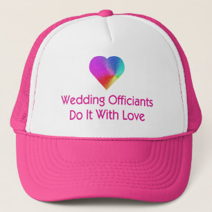 Wedding Officiants Do It With Love Trucker Hat