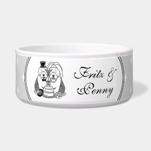 Wedding Old English Sheepdogs Bride Groom Grey 1
