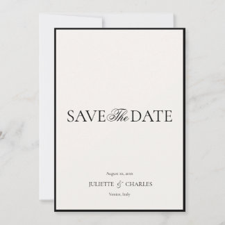 Wedding | Old Money Save The Date Card