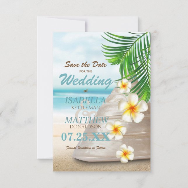 Wedding on the Beach - Save the Date (Front)