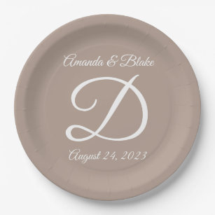 Wedding or anniversary paper plate