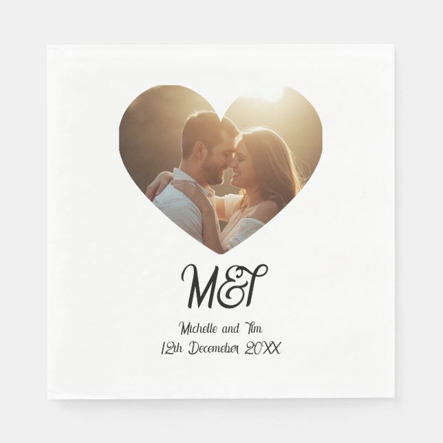 Wedding or engagement personalised napkins (Front)