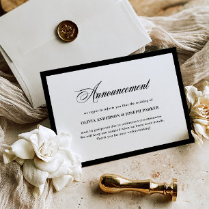 Wedding or Event Change of Plans Announcement