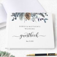Wedding or Other, Elegant Navy Blue Rustic Floral