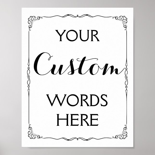 Wedding or Party Sign make your own custom (Front)