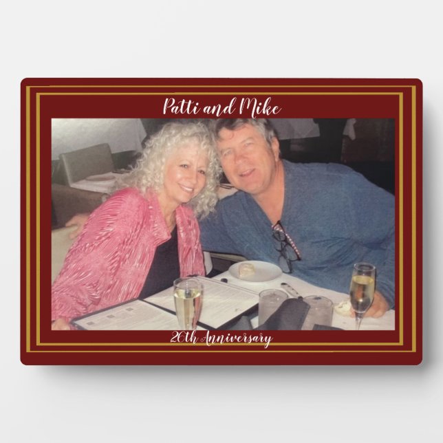 Wedding or special photo easel with dates plaque (Front)