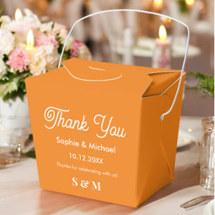 Wedding Orange Fall Bride Groom  Favour Box