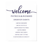 Wedding Order of Events Sign | Chic Navy Blue