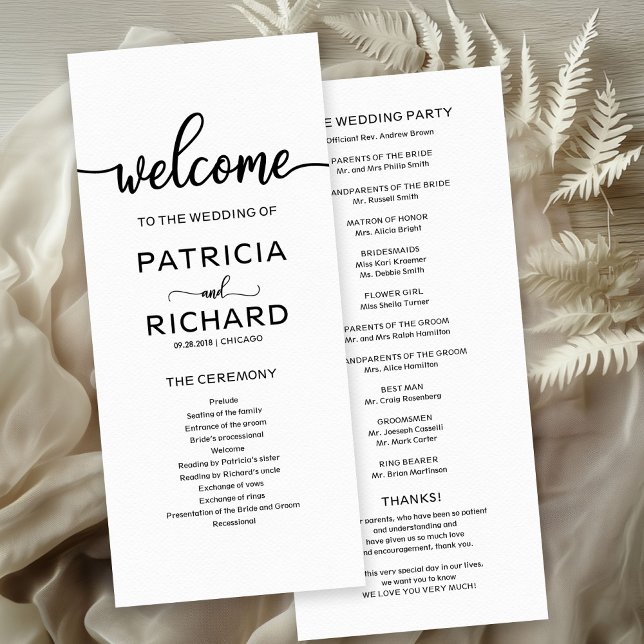 Wedding Order of Service Ceremony Program (Creator Uploaded)