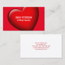 Wedding Organiser Planner Romantic Red Heart