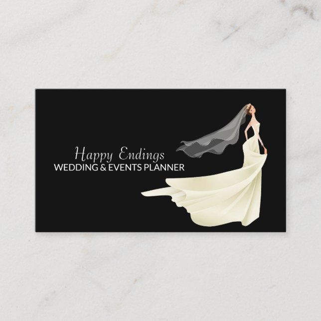  Wedding Organiser Professional Events Coordinator Business Card (Front)