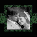 Wedding Ornament Photo Sculpture Decoration<br><div class="desc">Black and White Wedding Invitations With Your Photo Swirls Wedding Invitations - See more Swirls Save the Dates and Invitations-Black Funky Elegant Swirls Wedding Save the Date, Wedding Invitations, RSVP Response Cards, Direction Cards, Thank You Cards and more. Black Distressed with a little Paint Splat- Royal Black Damask Wedding RSVP...</div>