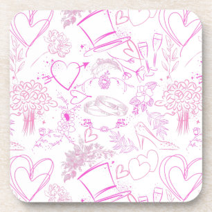 Wedding ornaments pattern 02 coaster