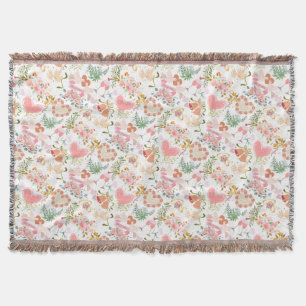 Wedding ornaments pattern throw blanket