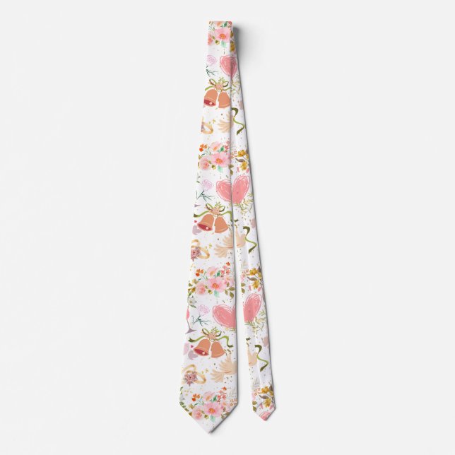 Wedding ornaments pattern tie (Front)