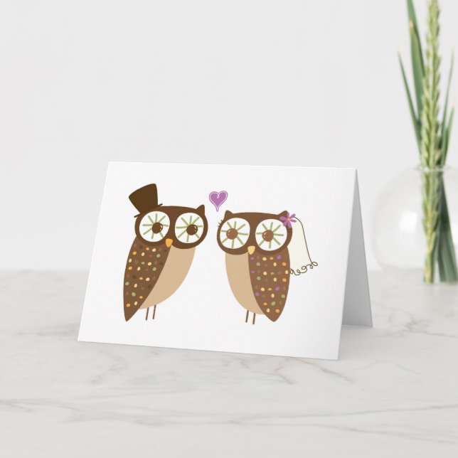 wedding owls card (Front)