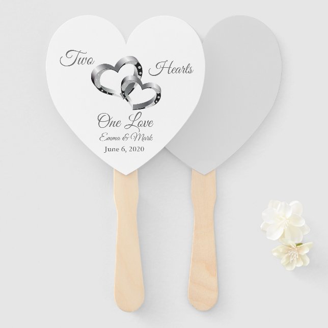 Wedding Paddle Fan (Front and Back)