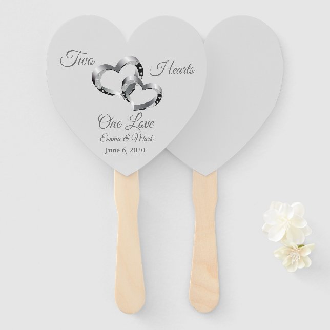 Wedding Paddle Fan (Front and Back)
