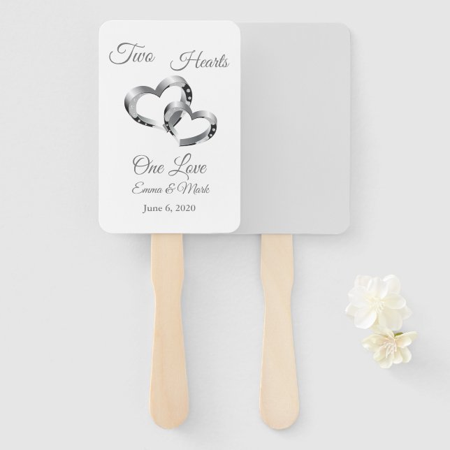 Wedding Paddle Fan (Front and Back)