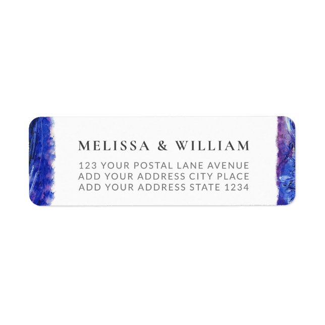 Wedding Painted Return Address Label (Front)