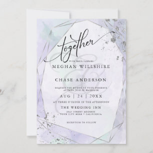 WEDDING   Pale Lilac Seafoam Green Silver Jaspé