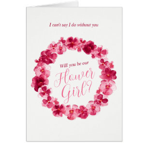 Wedding pansy red pink will you be my flower girl?