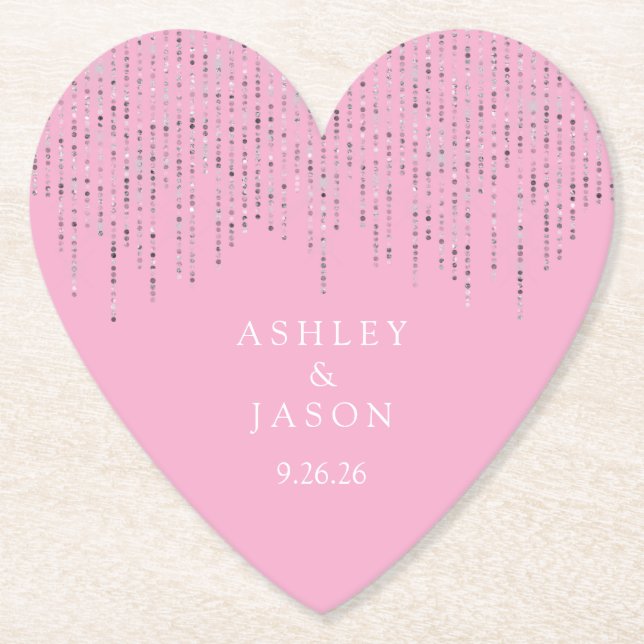 Wedding  paper coaster (Front)